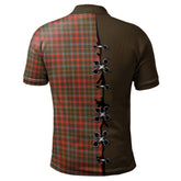 MacKintosh Hunting Weathered Tartan Polo Shirt - Lion Rampant And Celtic Thistle Style